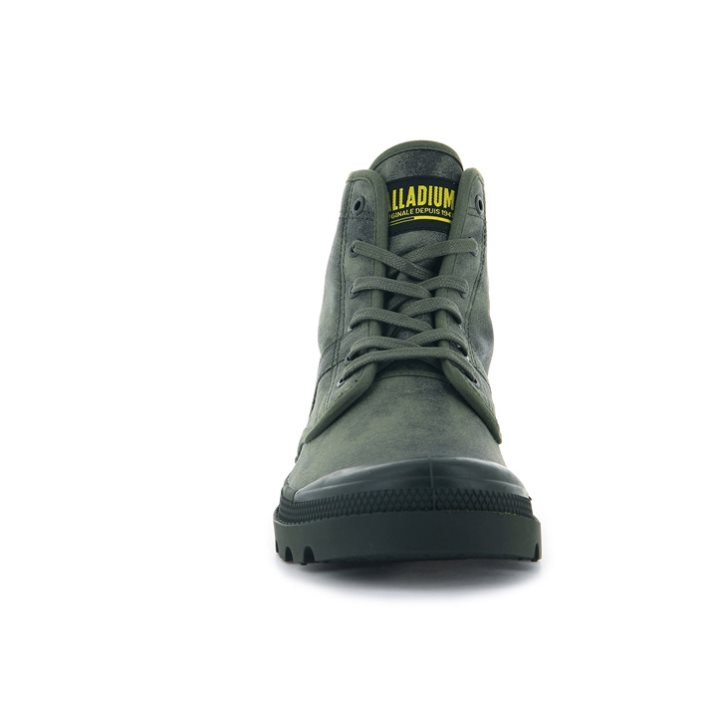 Bottes Palladium Pallabrousse Legion WAX Homme Vert Olive | FR NYF798H